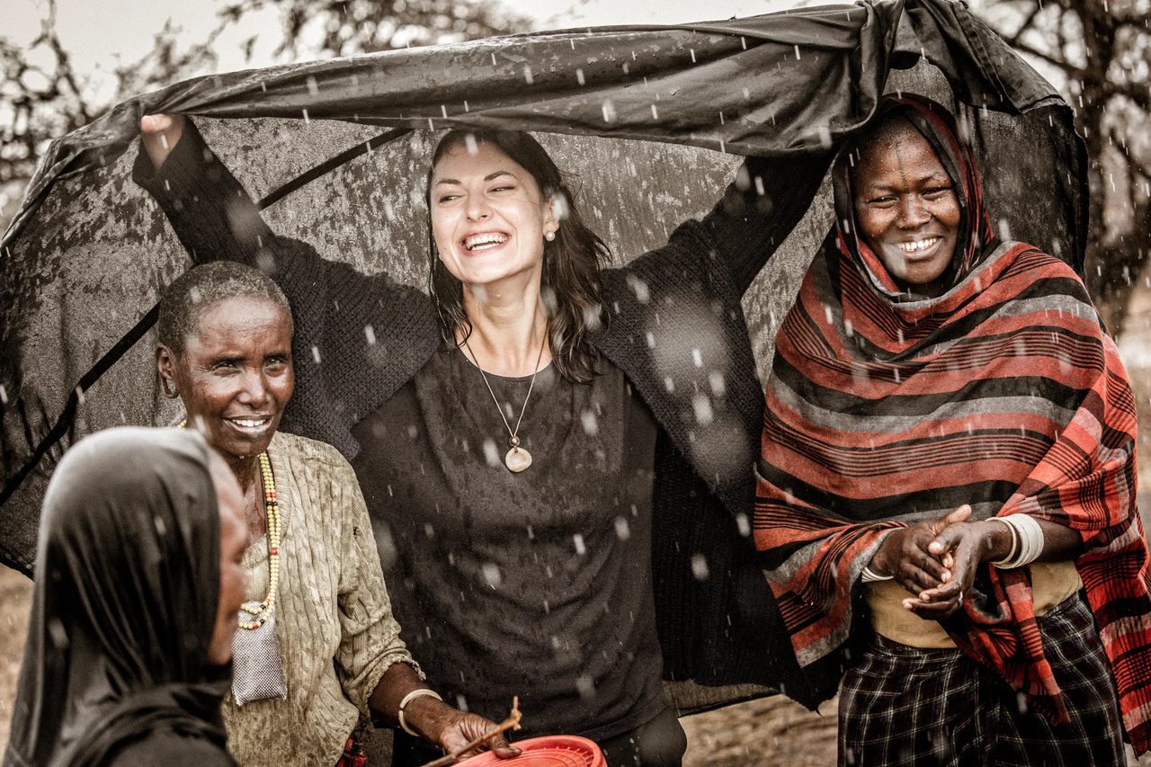 Laughter shared on a community visit