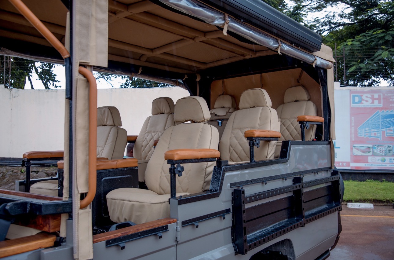 The considered interior of a Sail safari vehicle