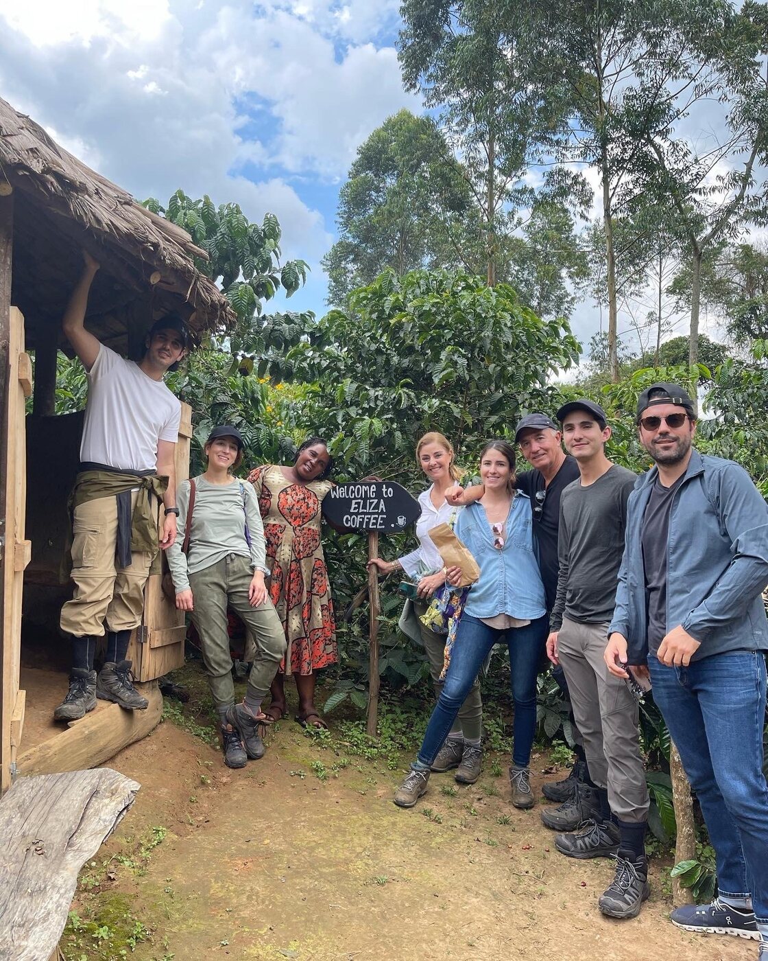 Guests meeting local coffee growers at Eliza Coffee