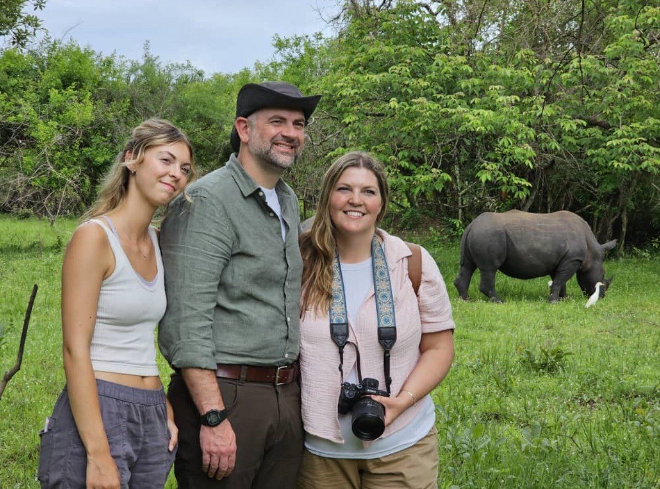 Guests visiting Ziwa Rhino Sanctuary in Uganda