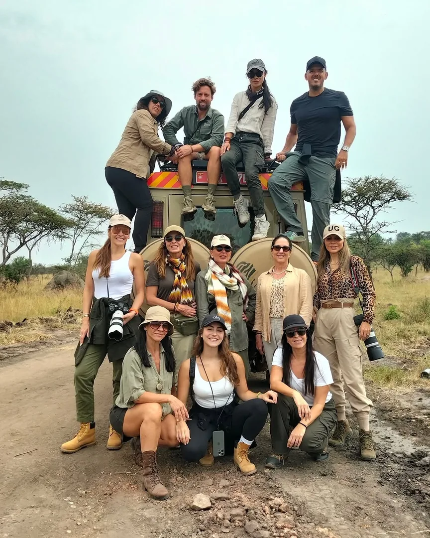 The Sail ground team stands with guests after a trek