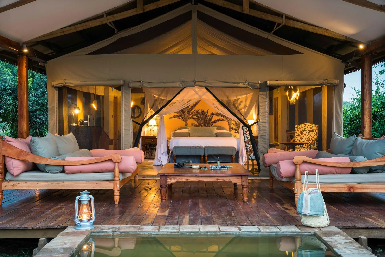 A highlands suite opens onto its own deck and plunge pool