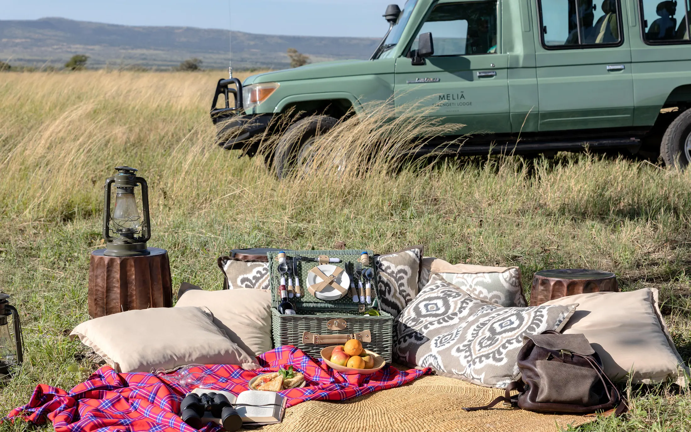 Private game-drive picnic in the Olare Motorogi Conservancy beside the Maasai Mara