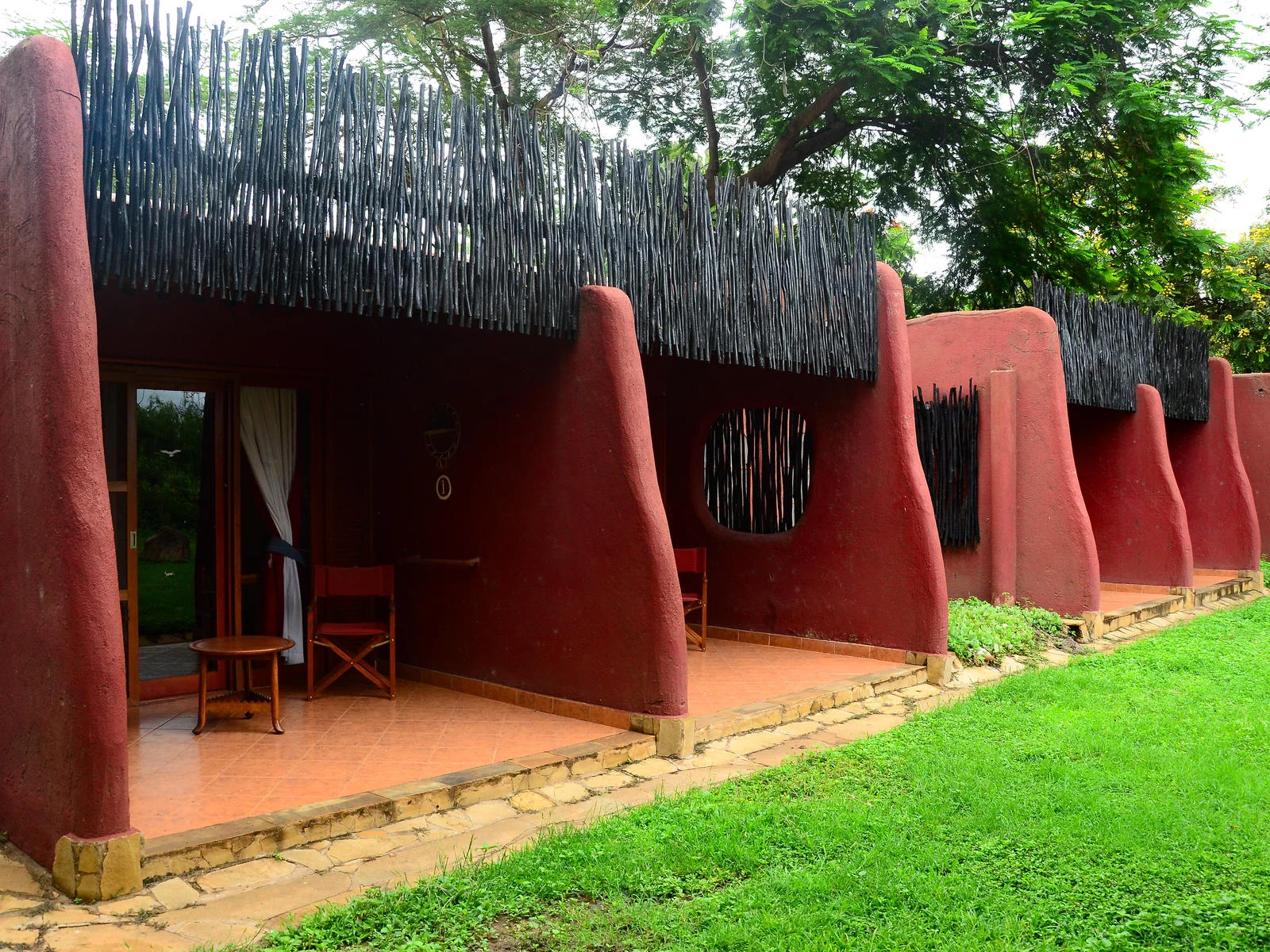 Guest rooms under thatch