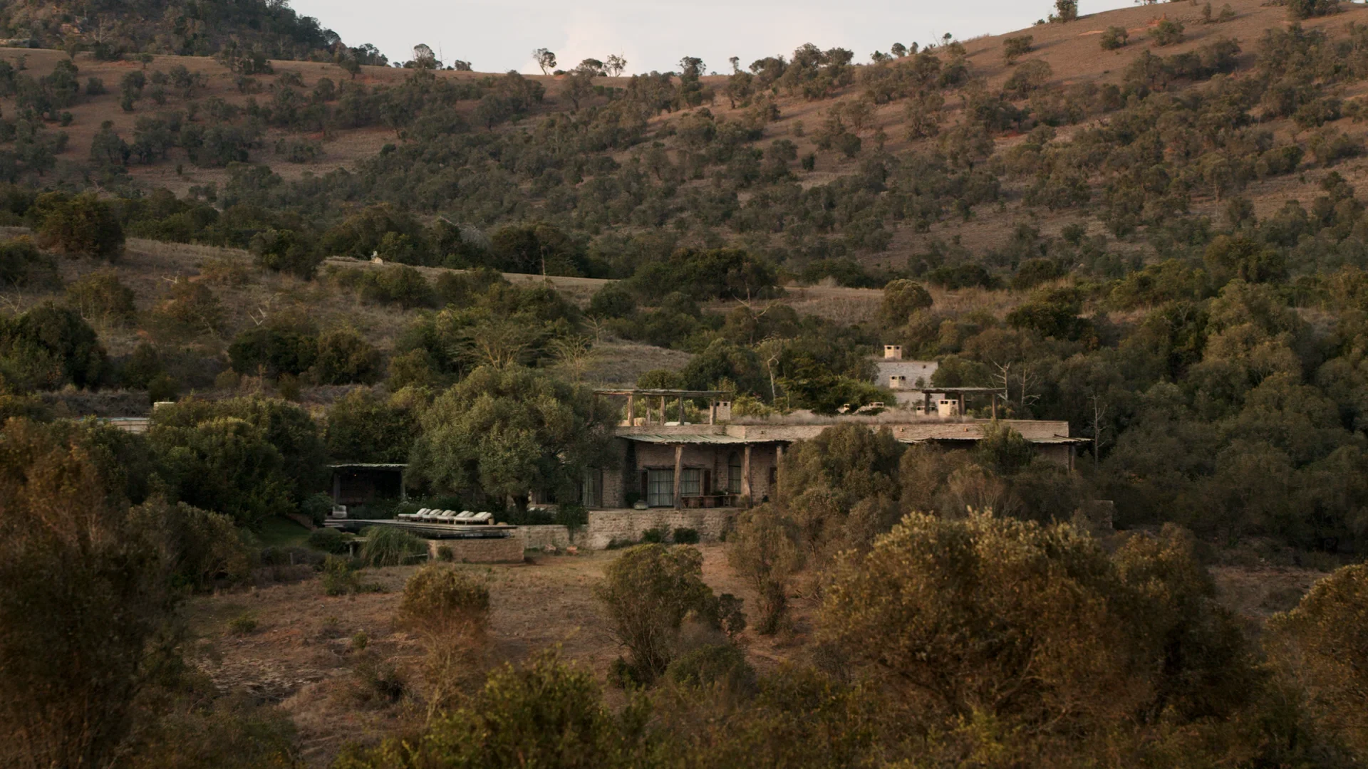 The retreat set into its hillside