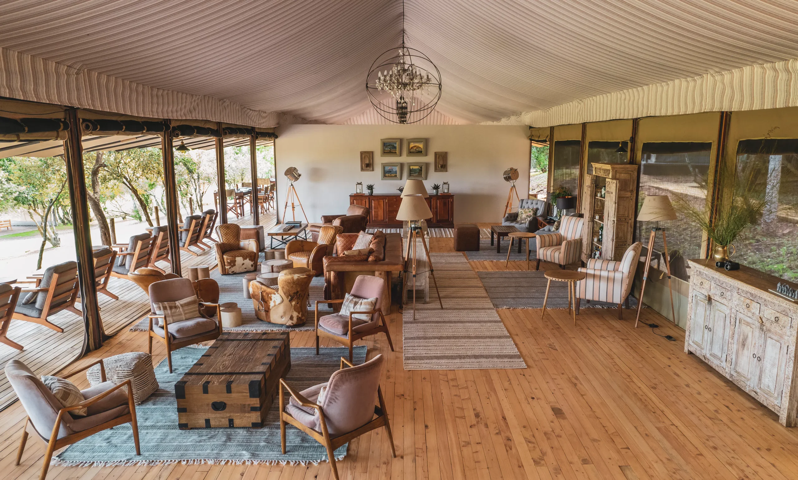 The lounge tent