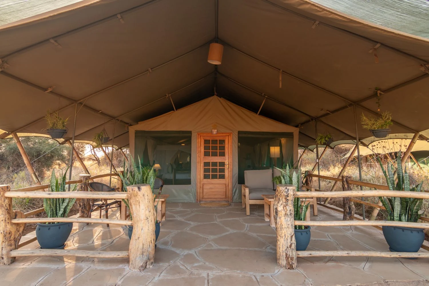 A tent veranda