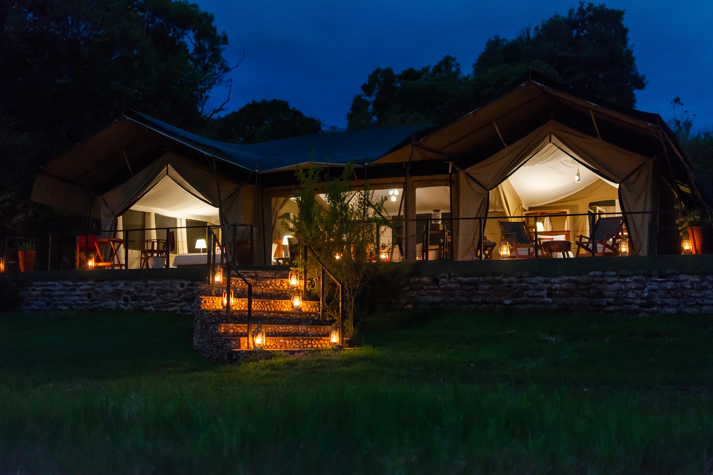 The family suite at dusk