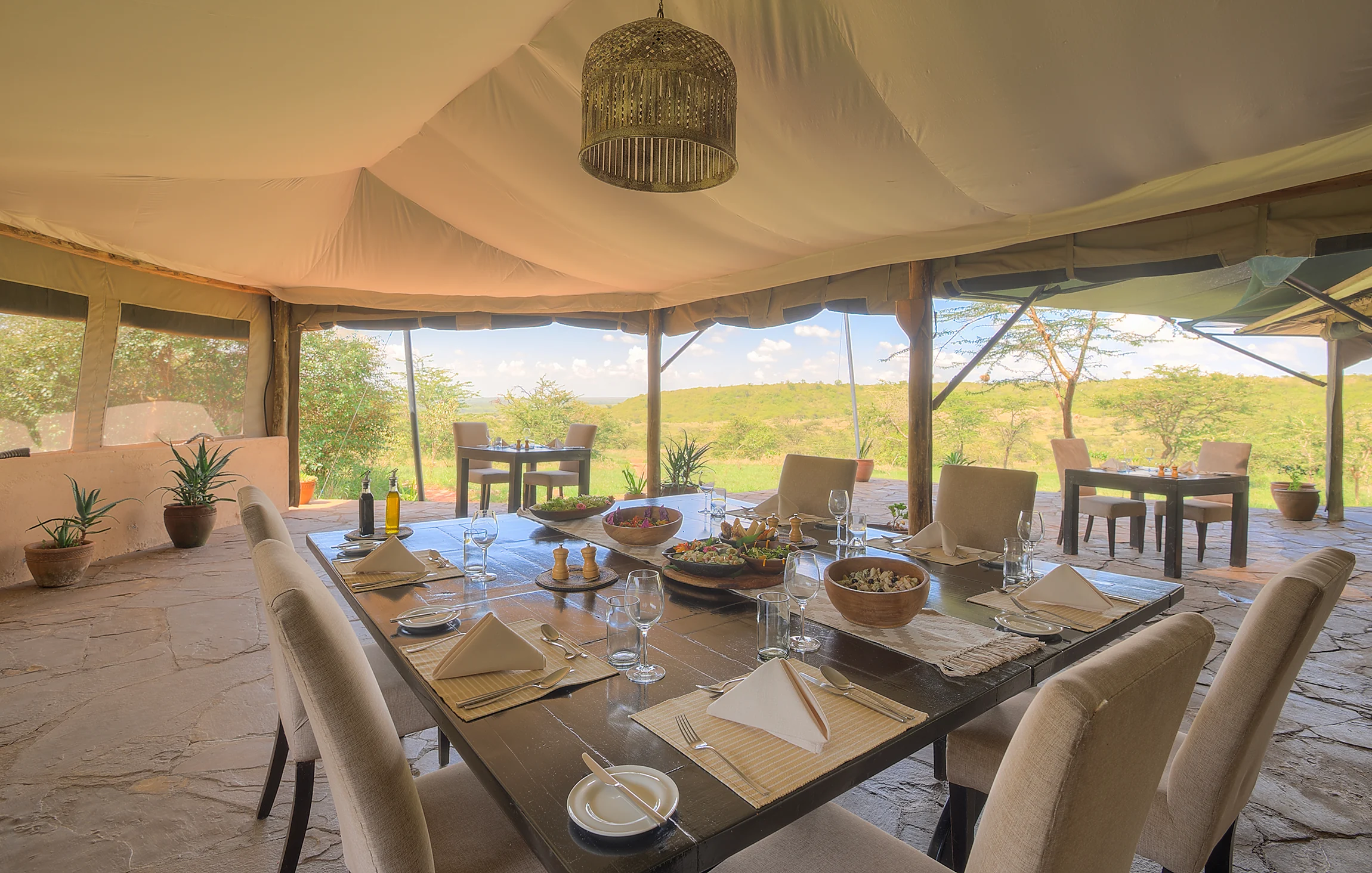 The dining area