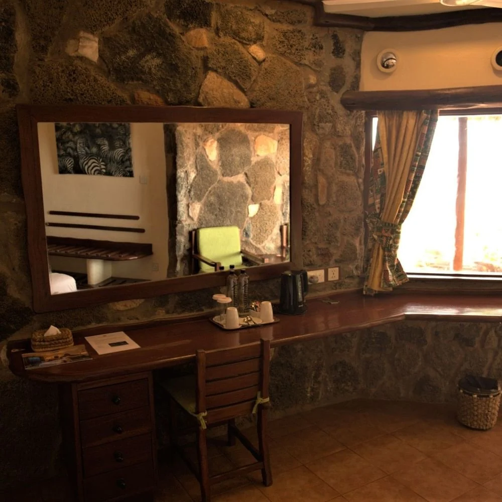 A dressing table in a standard room