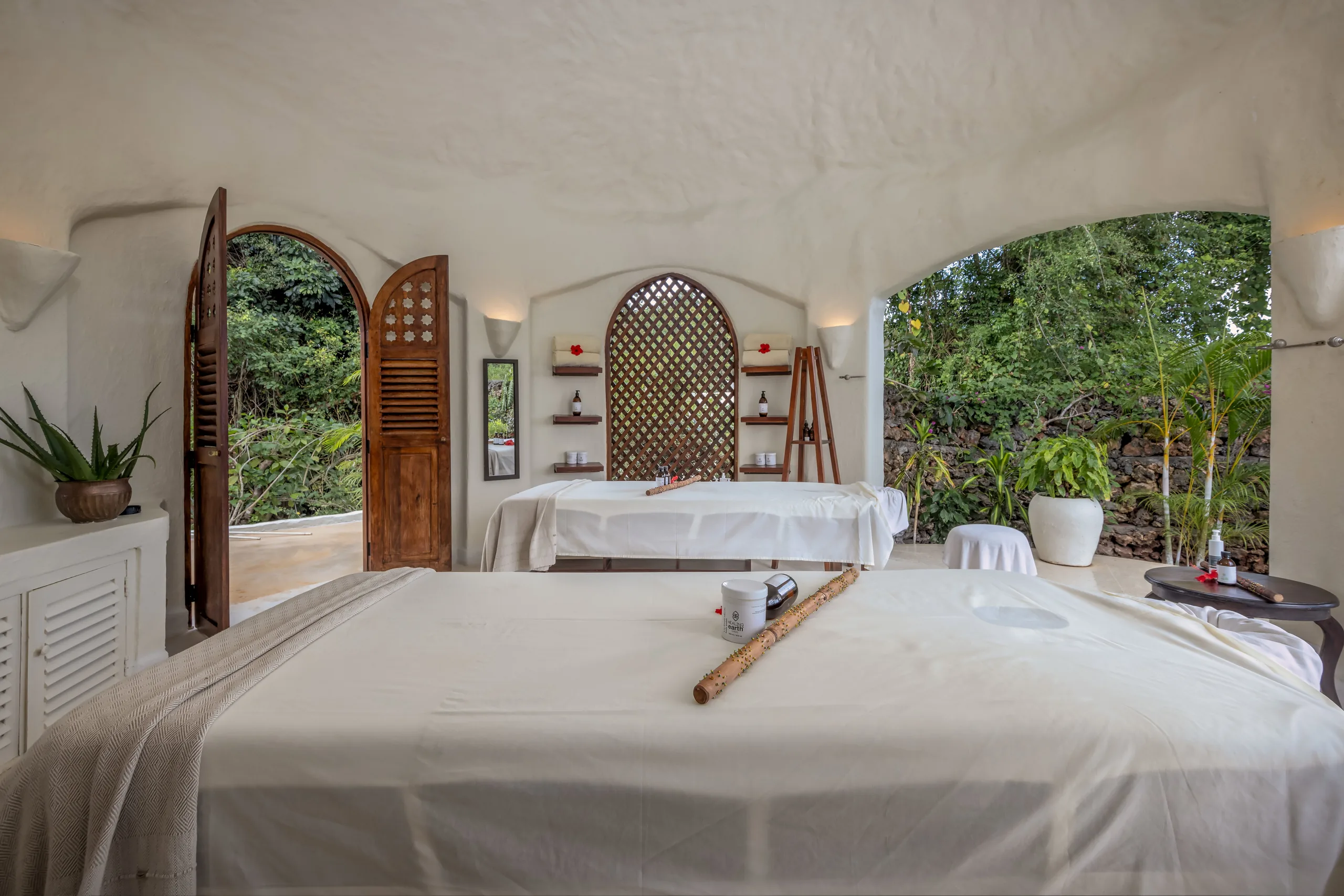 Treatment beds in the spa at Kilindi Zanzibar