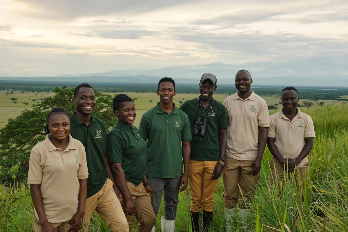 The lodge team on the plains