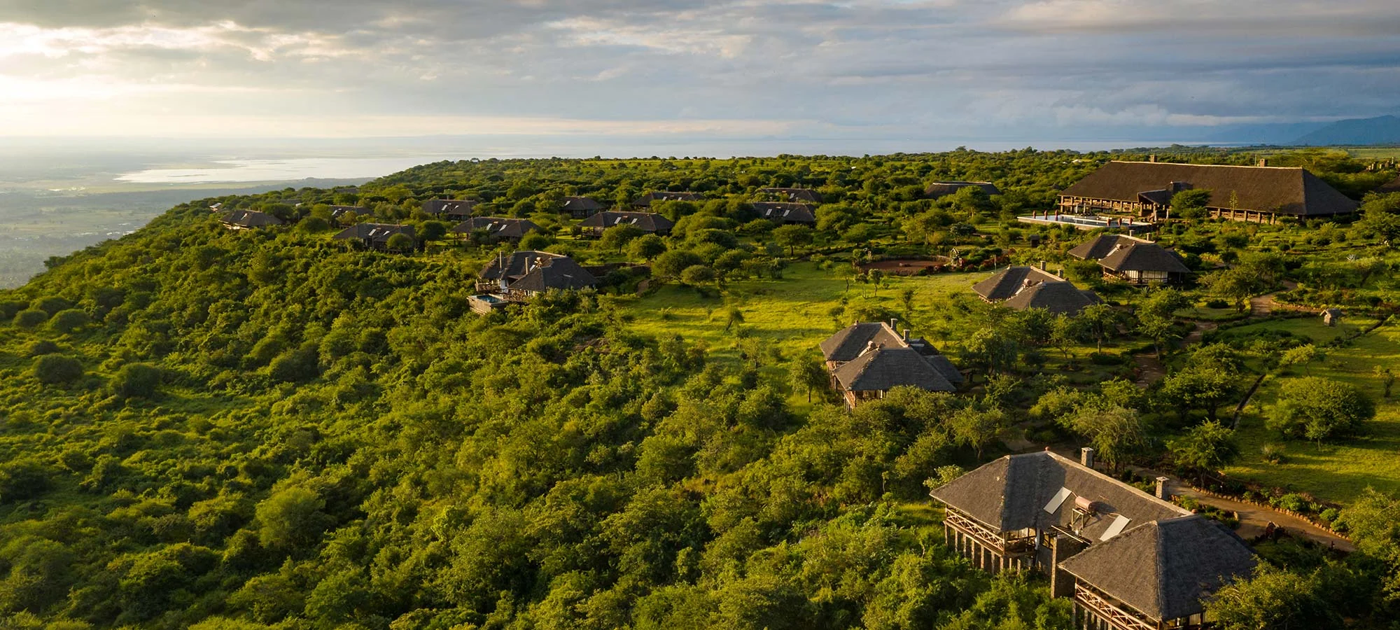 The rooms among the trees on the escarpment edge