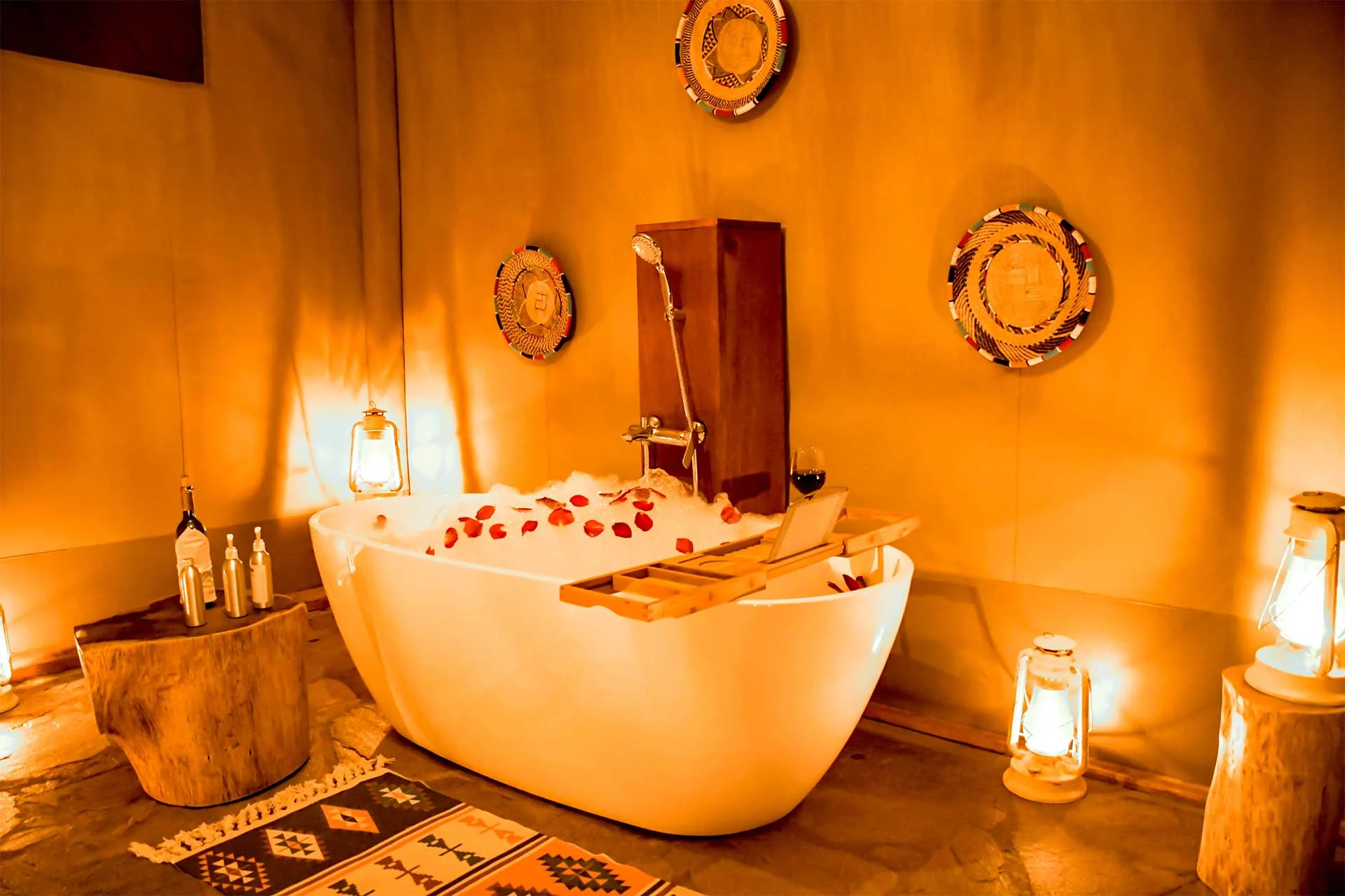 A bath by lantern light