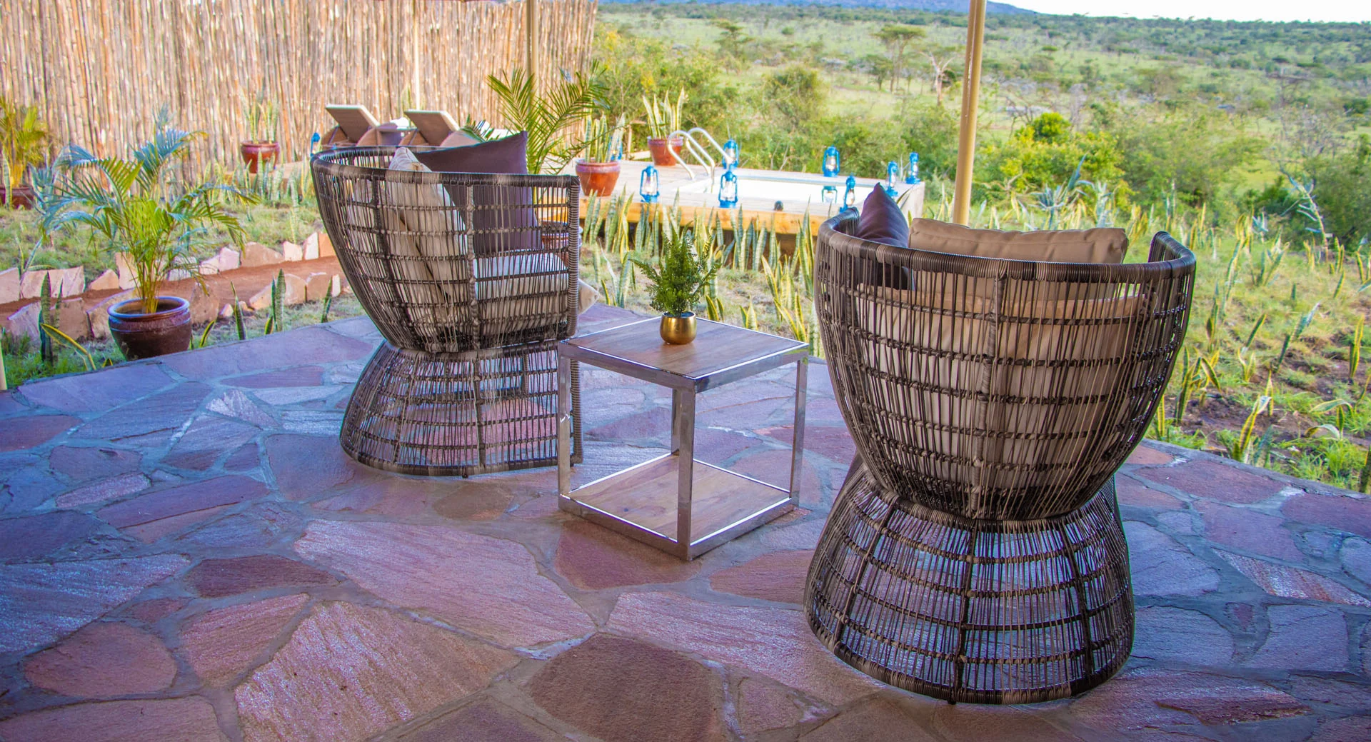 Chairs on a terrace