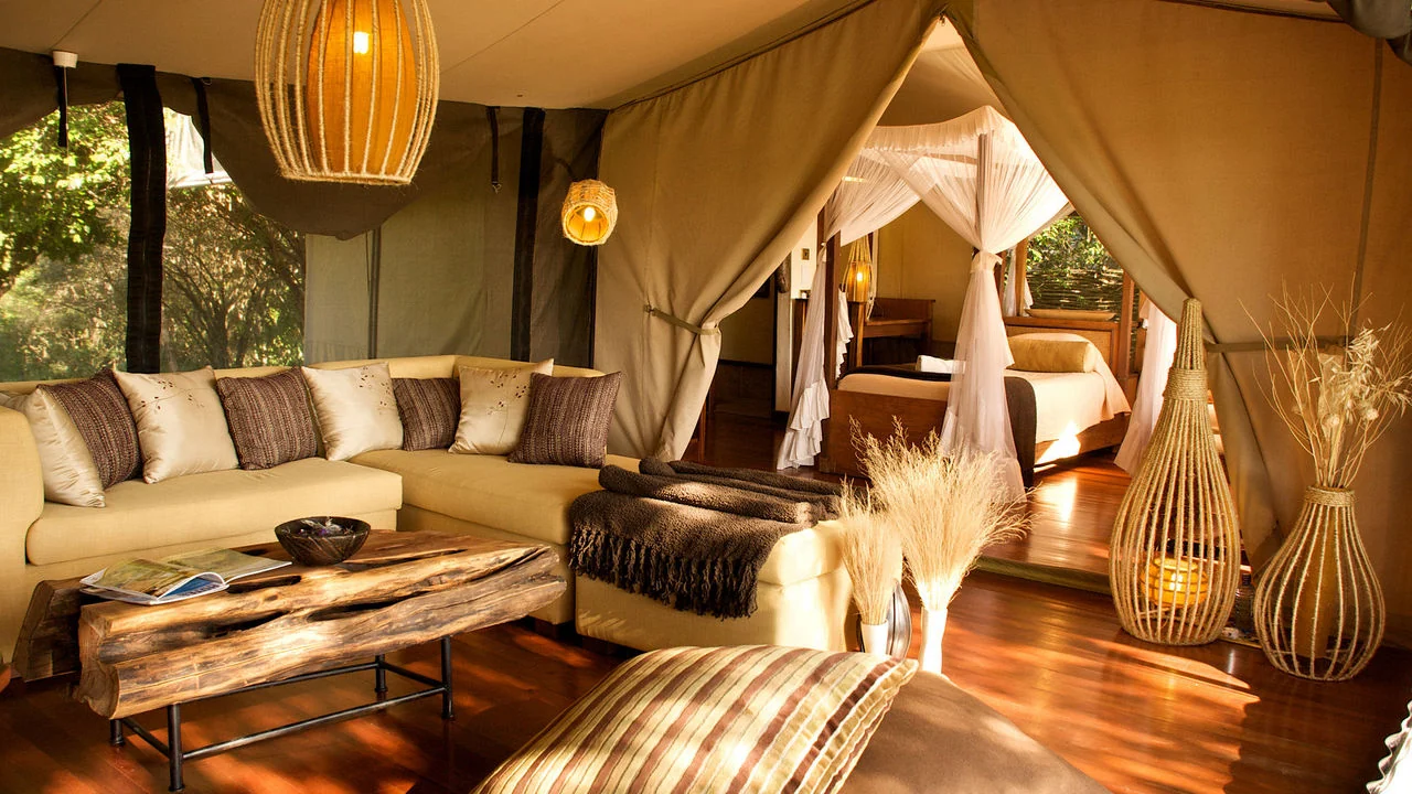 The lounge tent