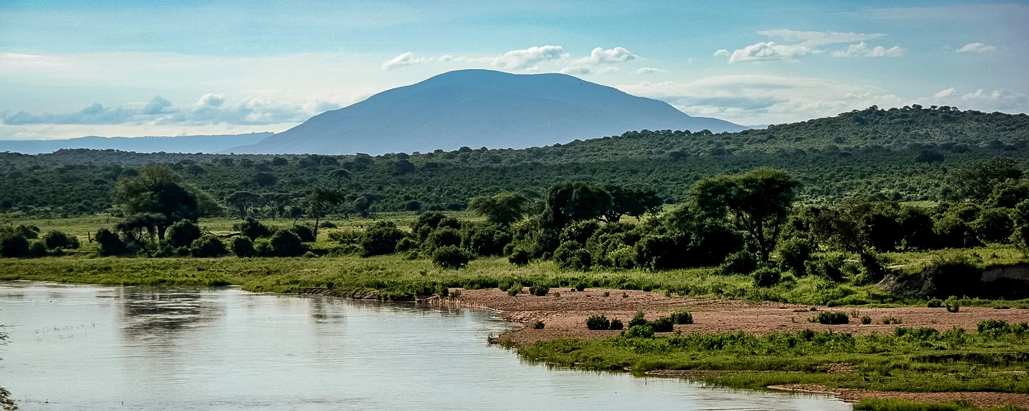 The river with the hills beyond