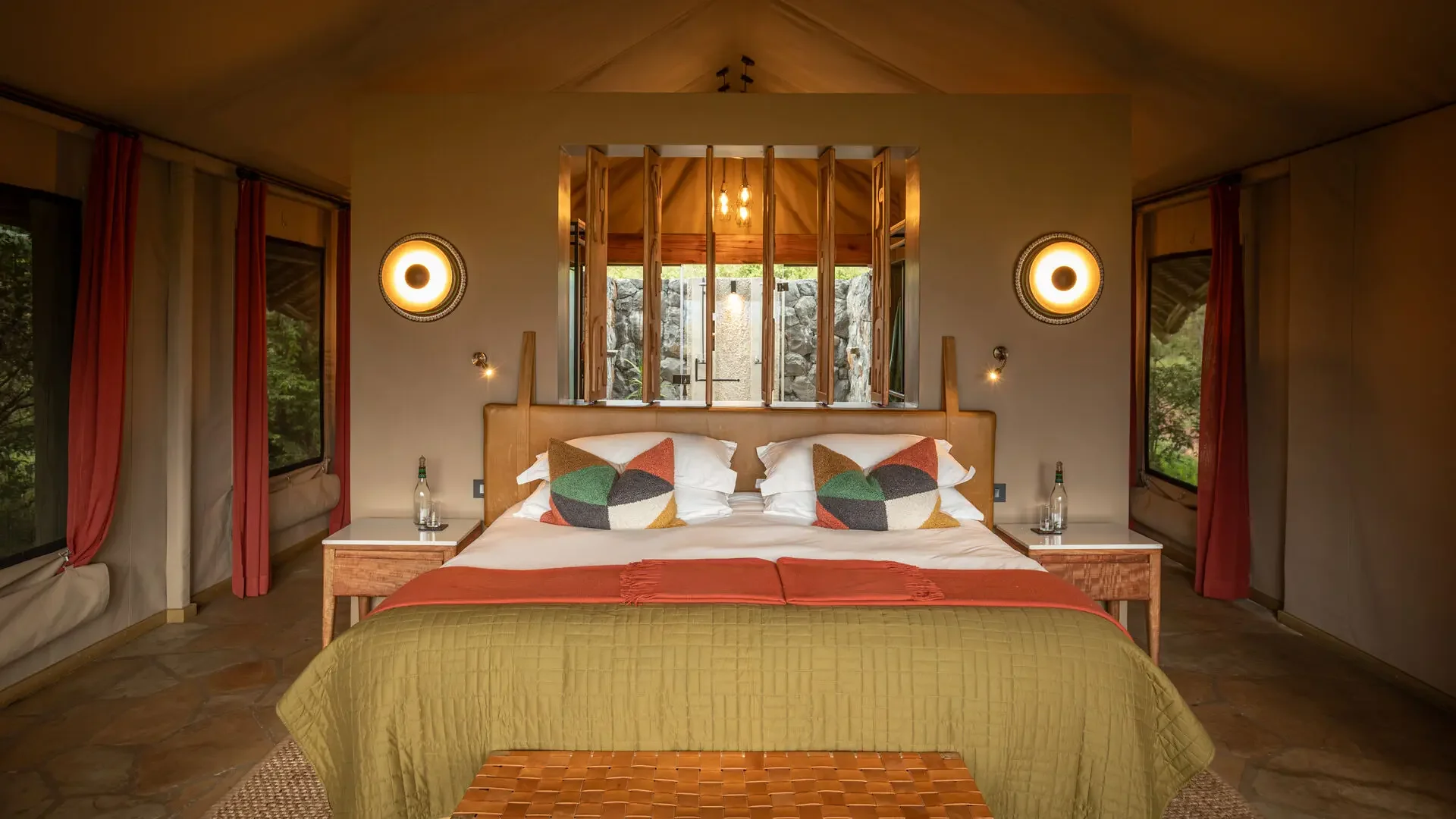 A tent bedroom