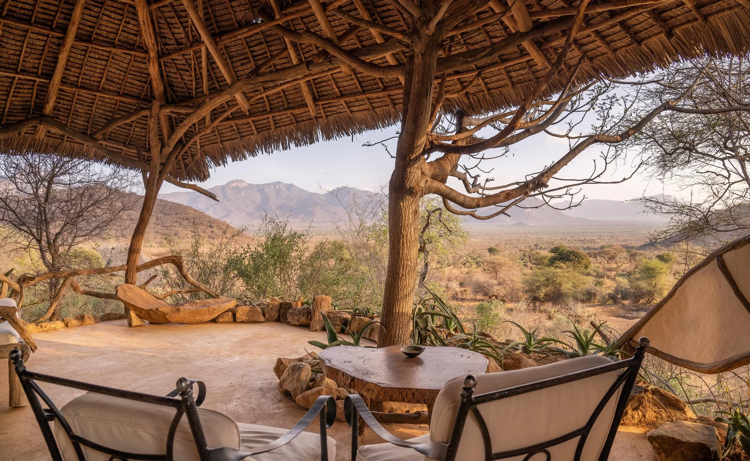 A tent veranda under thatch