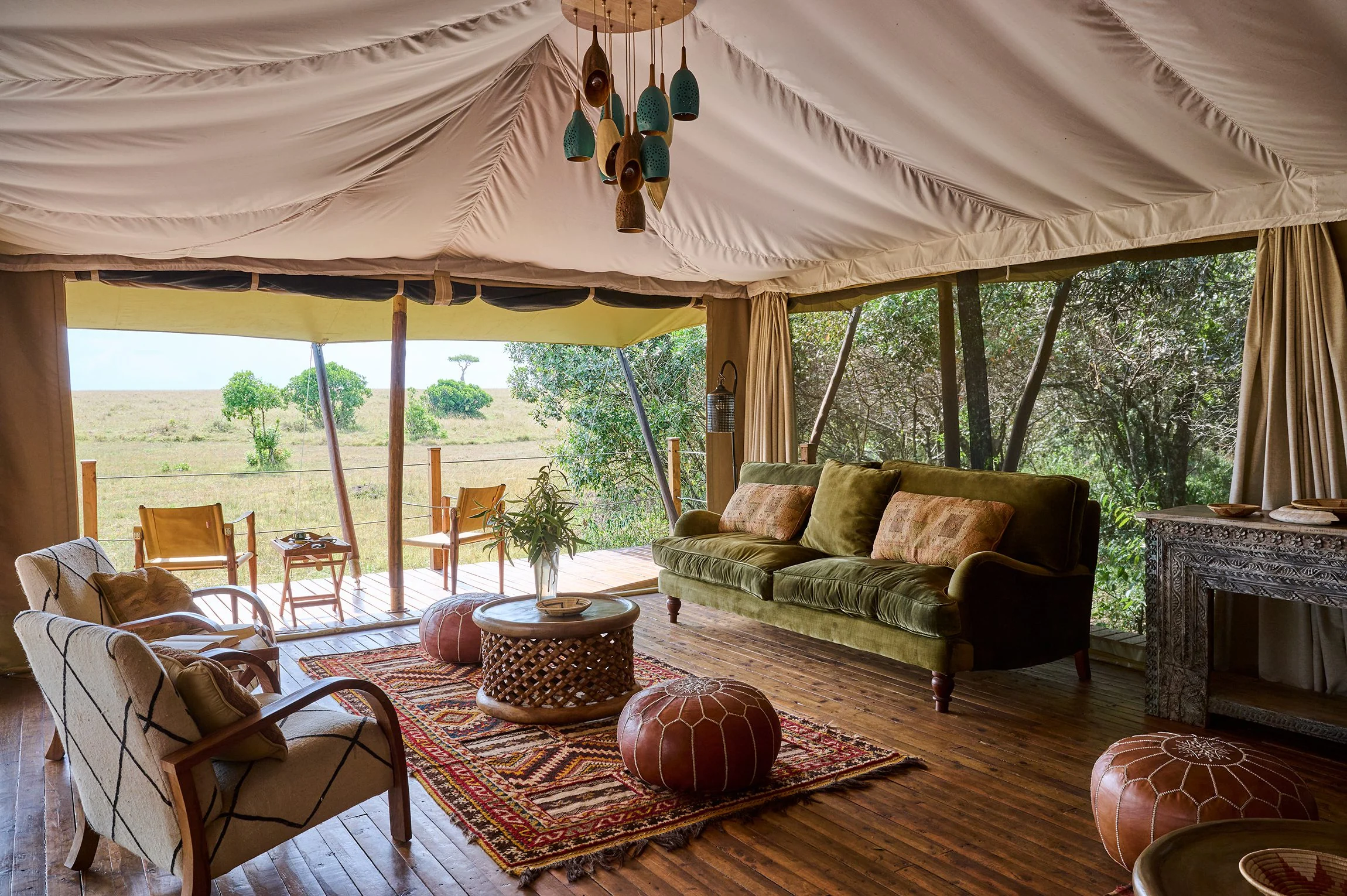 The lounge tent