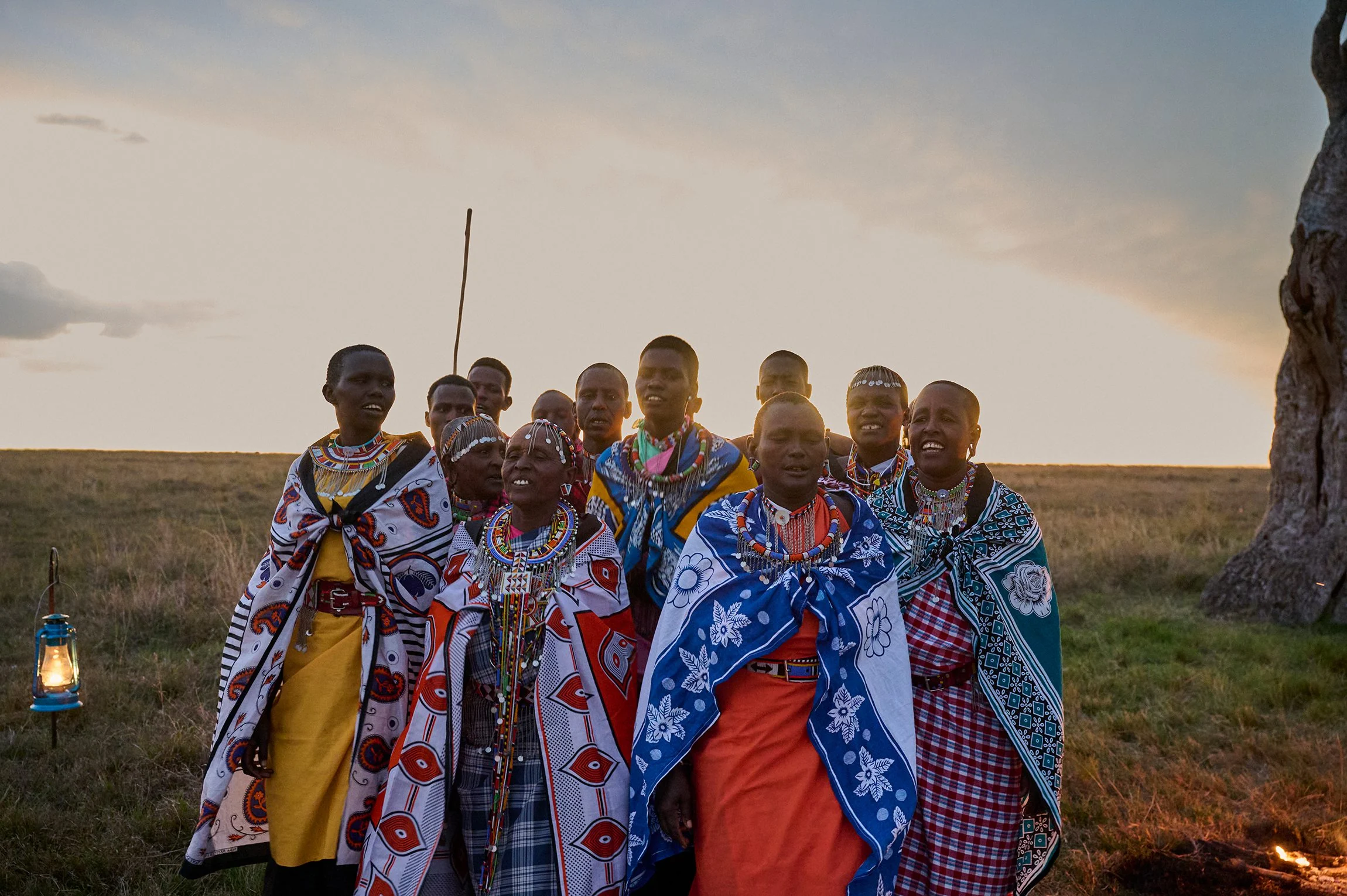 Maasai women in beaded collars