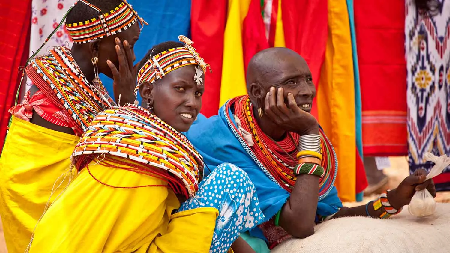 Samburu women in beaded collars