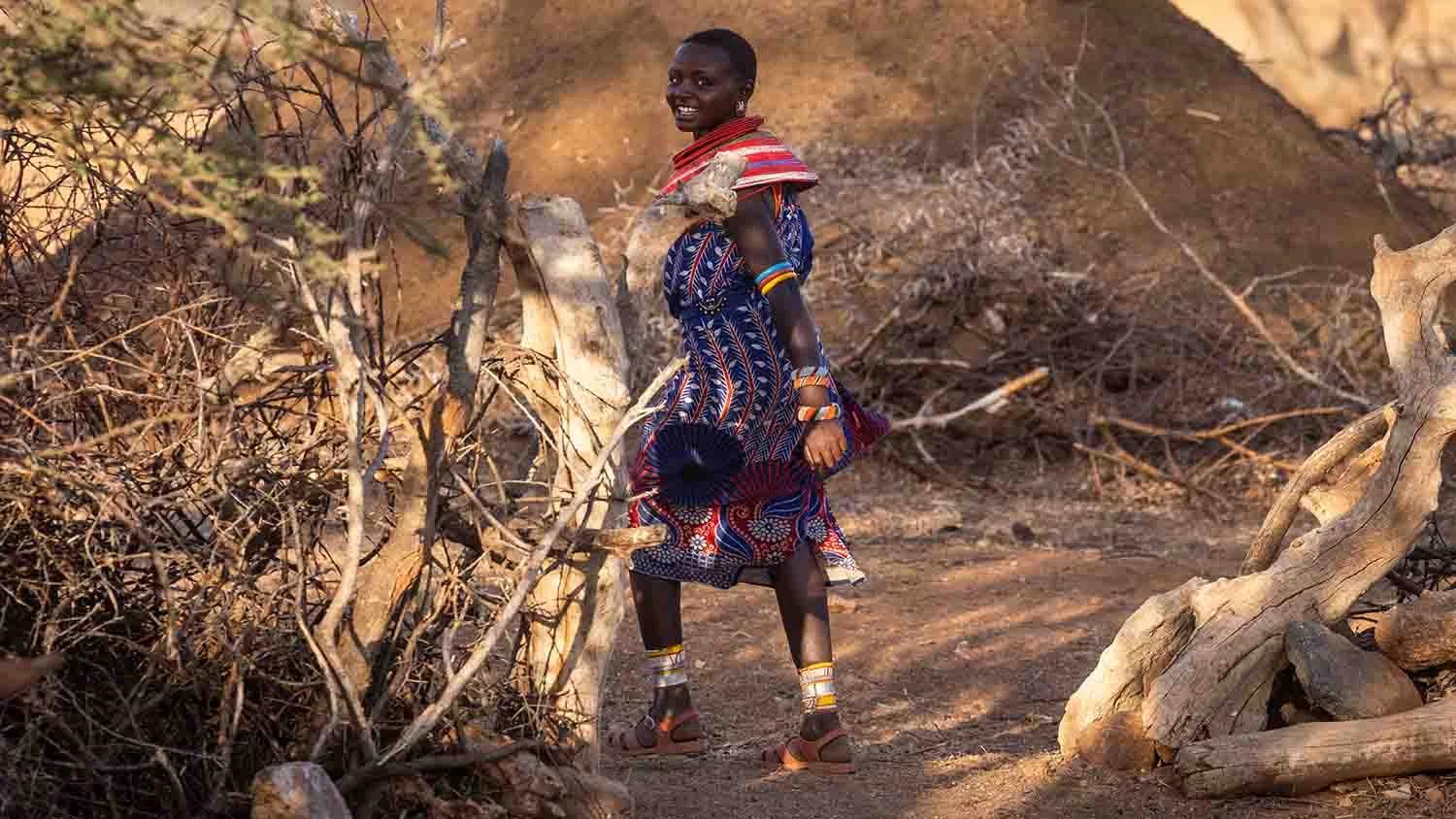 A Samburu woman on a village visit