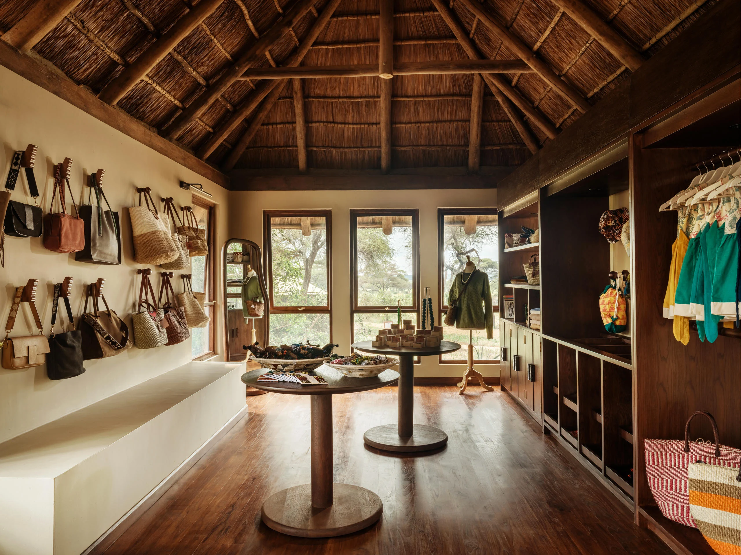 The lounge and shop under thatch
