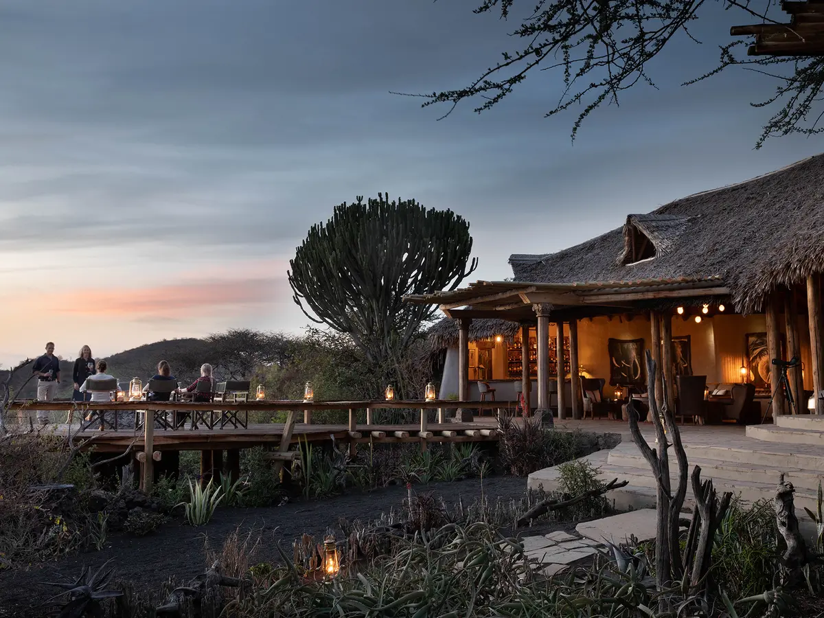 ol Donyo Lodge (Great Plains), selected for its setting and access to Amboseli National Park.
