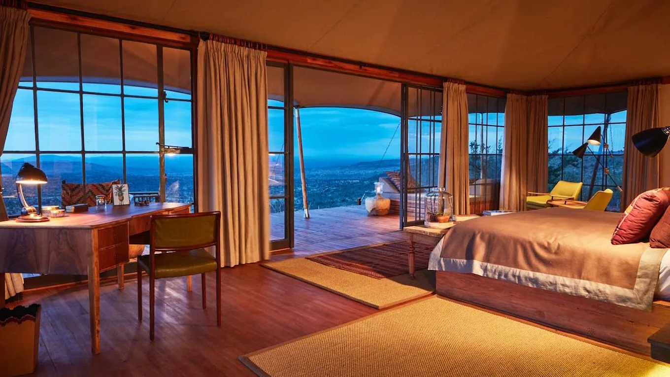 Loisaba Lodo Springs, selected for its setting and access to Laikipia Plateau.