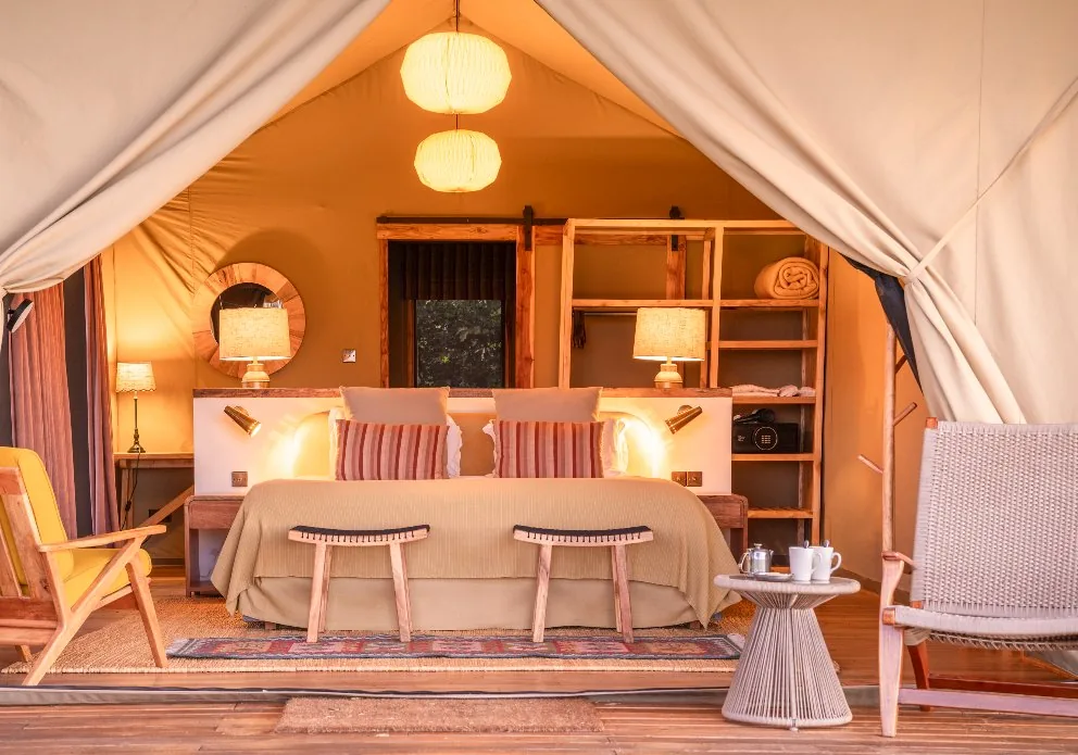Governors' Camp, selected for its setting and access to Maasai Mara.