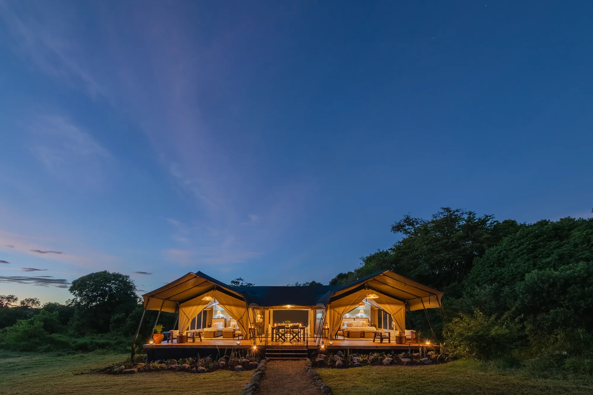 Off Beat Ndoto (Mara North Conservancy), selected for its setting and access to Maasai Mara.