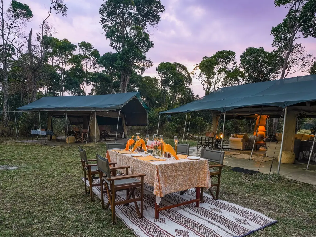 Roca River Camp, selected for its setting and access to Maasai Mara.