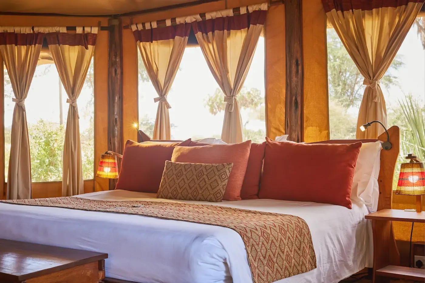 Elephant BedroomCamp, selected for its setting and access to Samburu National Reserve.