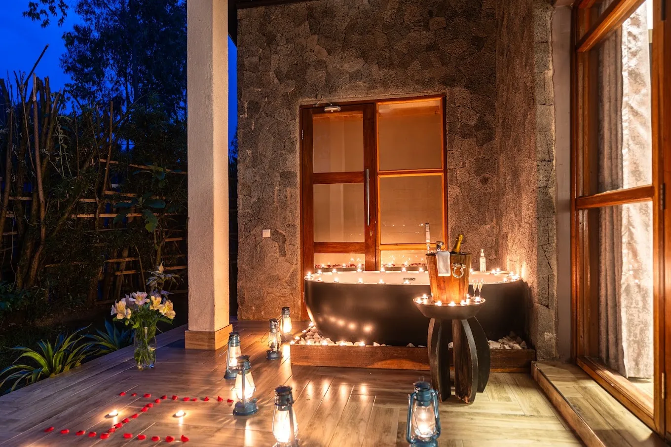 Five Volcanoes Boutique Hotel, selected for its setting and access to Volcanoes National Park.