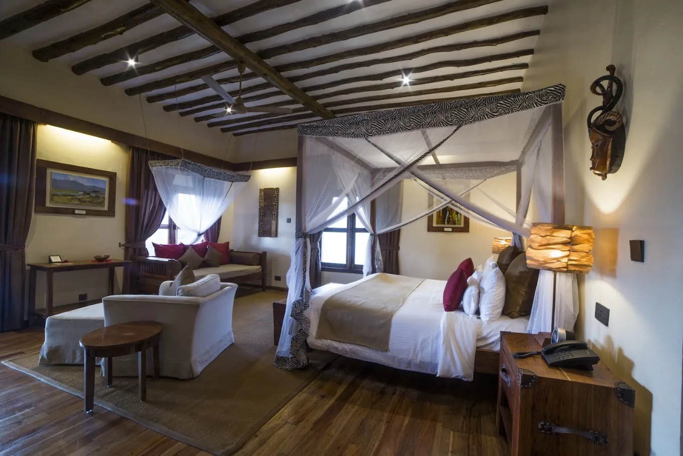Neptune Ngorongoro Luxury Lodge, selected for its setting and access to Ngorongoro Crater.