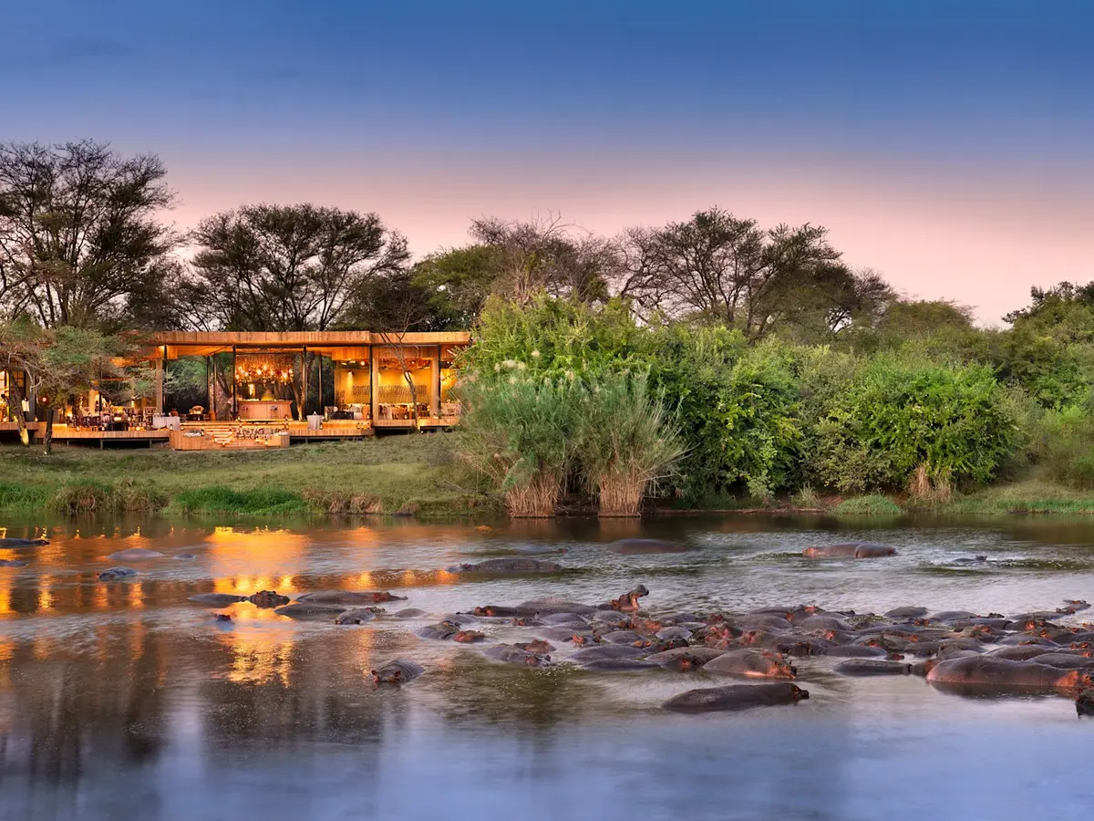 andBeyond Grumeti River Lodge, selected for its setting and access to Serengeti National Park.
