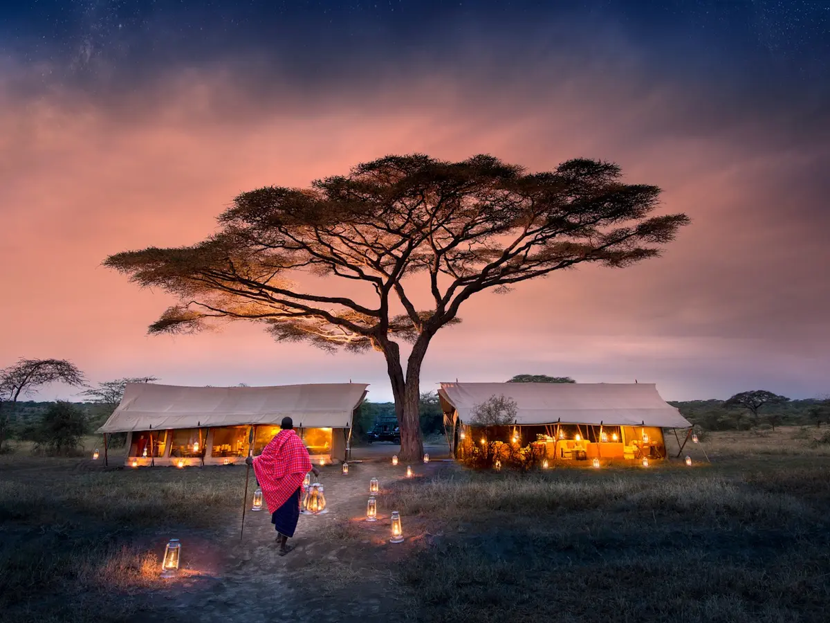 &Beyond Serengeti Under Canvas, selected for its setting and access to Serengeti National Park.