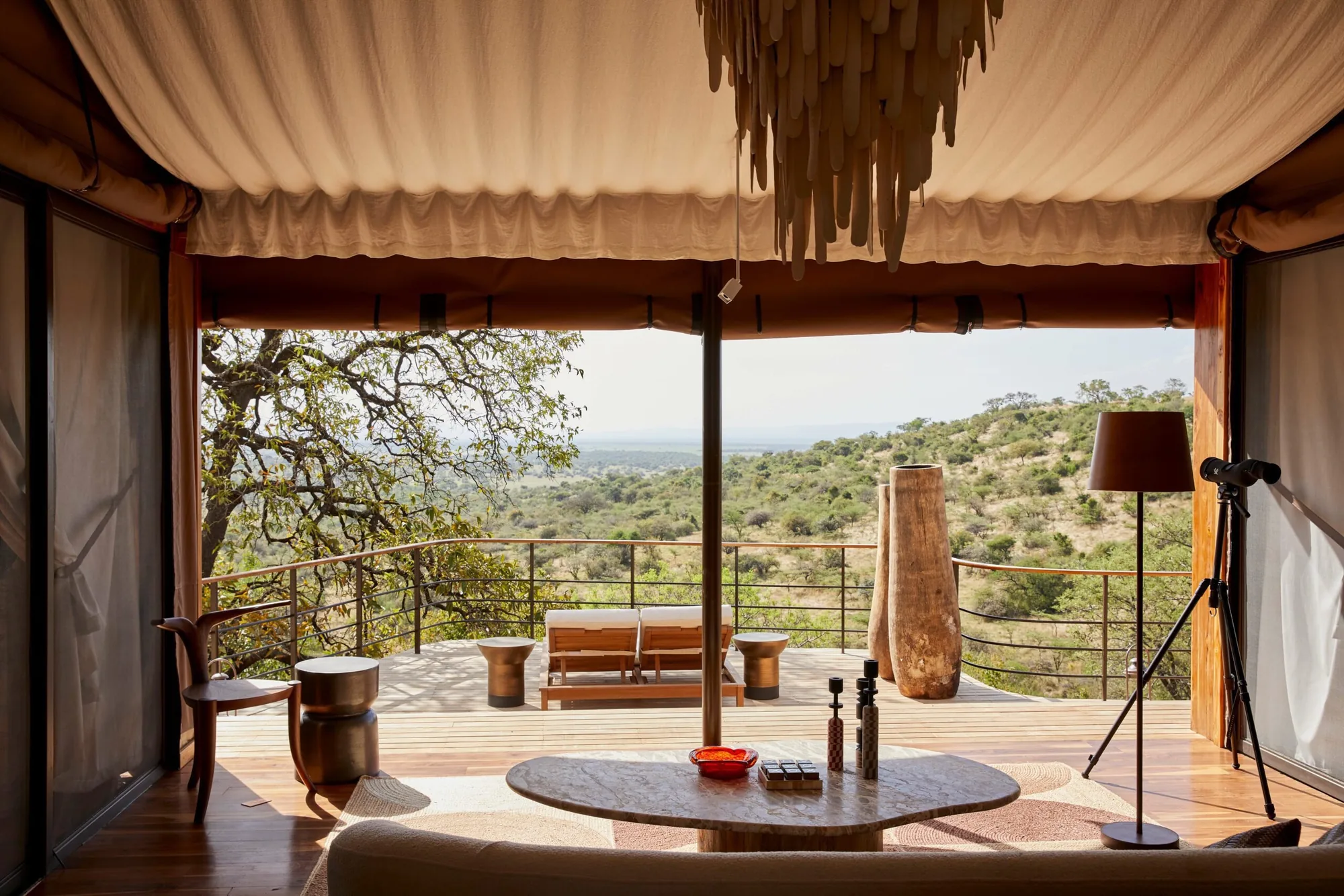 Laba Grumeti Art Lodge, selected for its setting and access to Serengeti National Park.