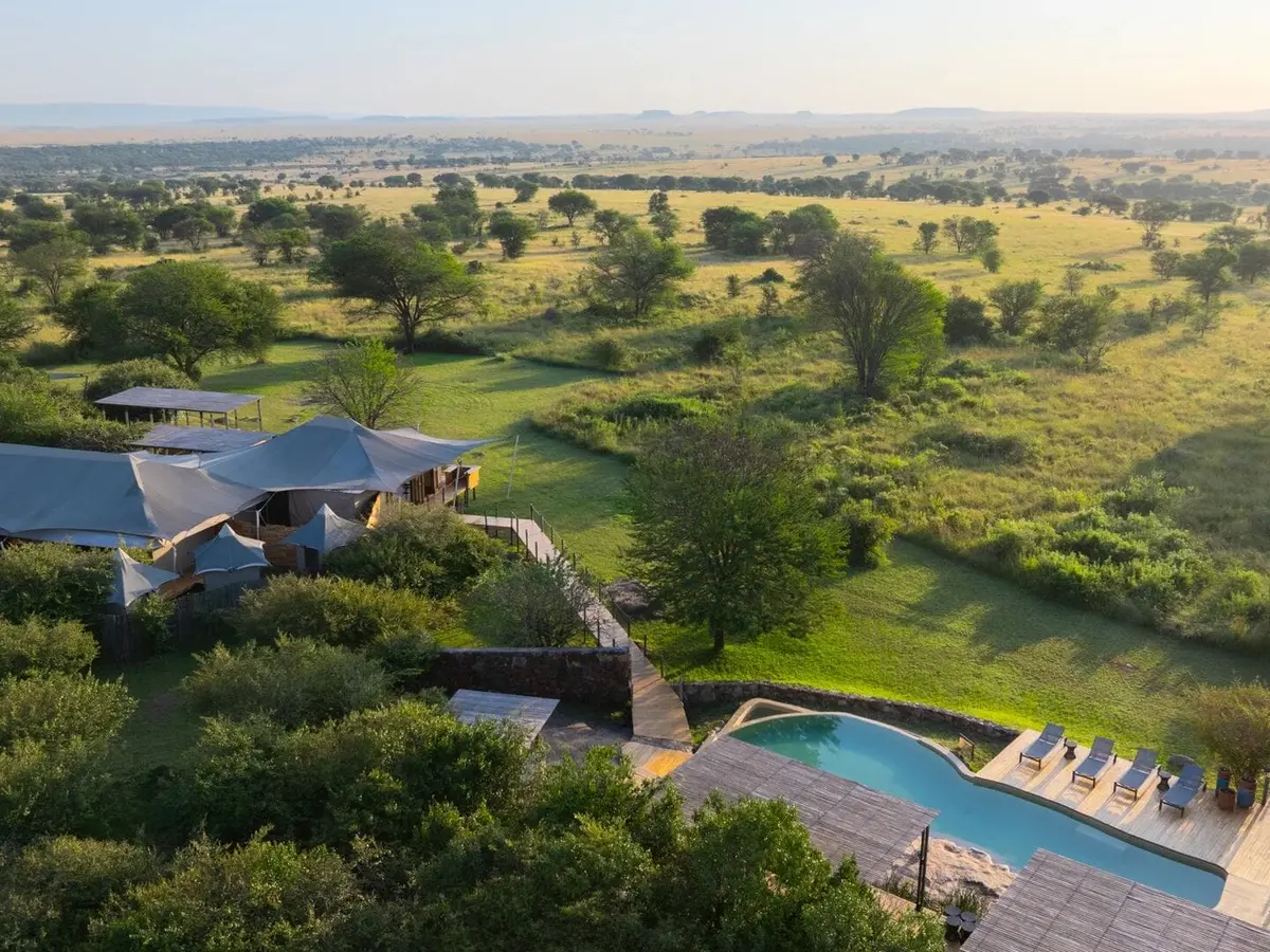 Sayari Camp, selected for its setting and access to Serengeti National Park.