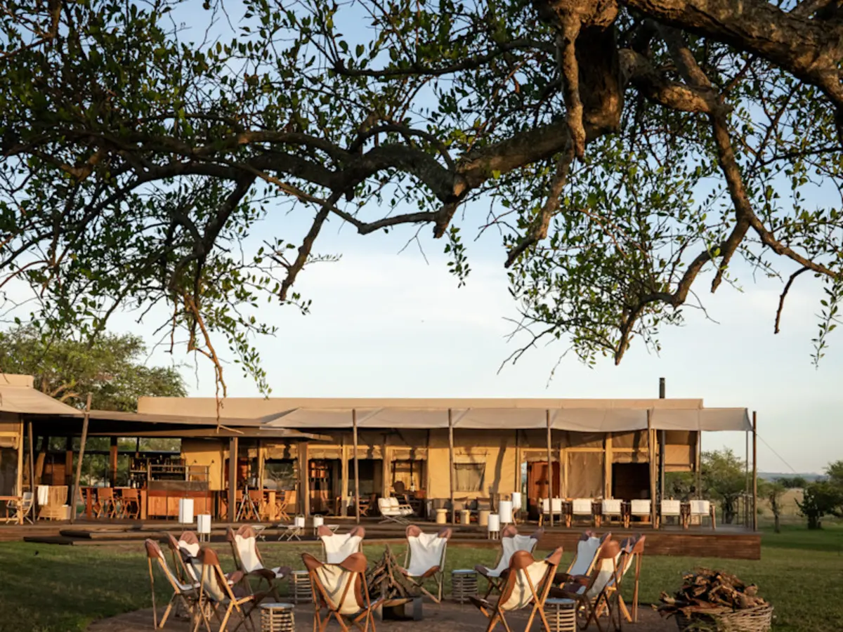 Singita Sabora Tented Camp, selected for its setting and access to Serengeti National Park.