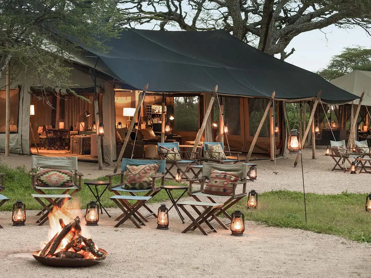 Songa Migration Camp, selected for its setting and access to Serengeti National Park.
