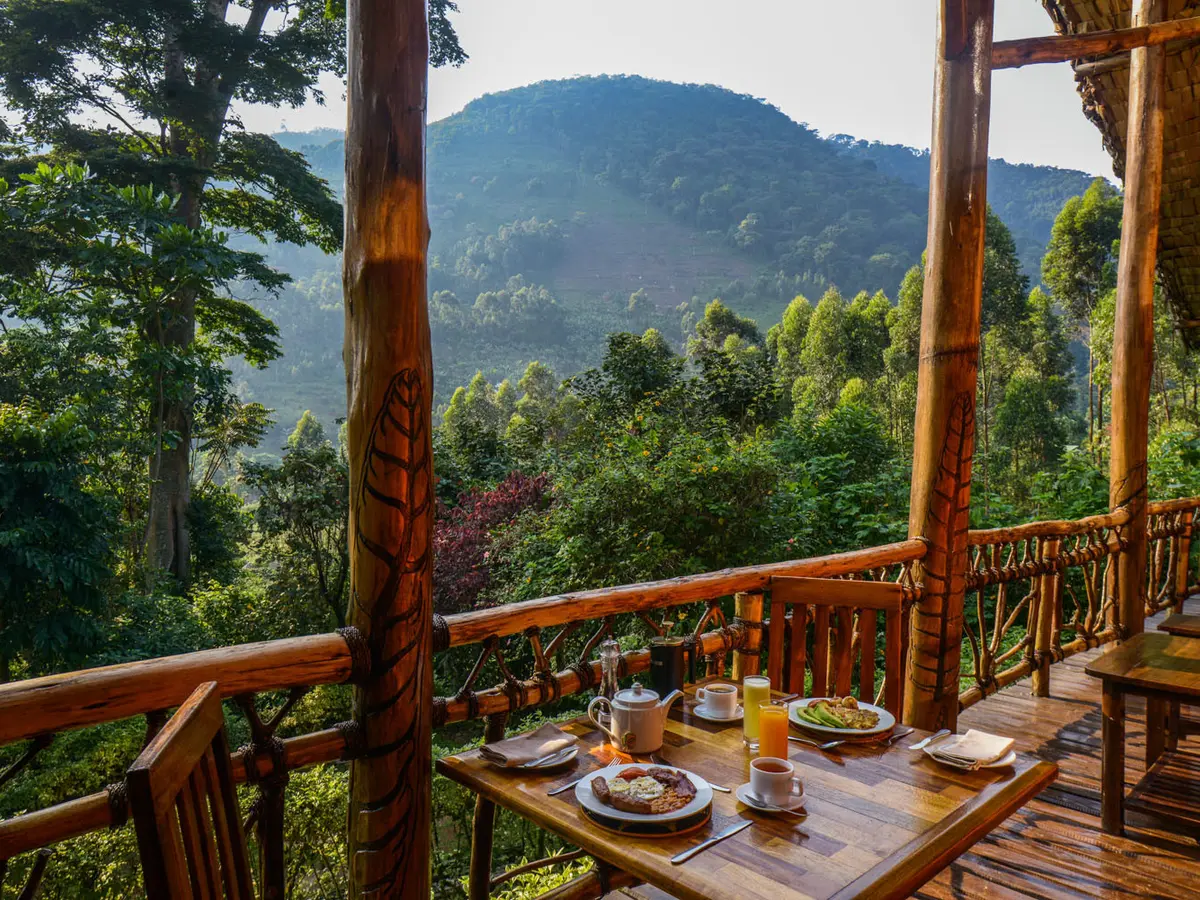 Mahogany Springs, selected for its setting and access to Bwindi Impenetrable Forest.