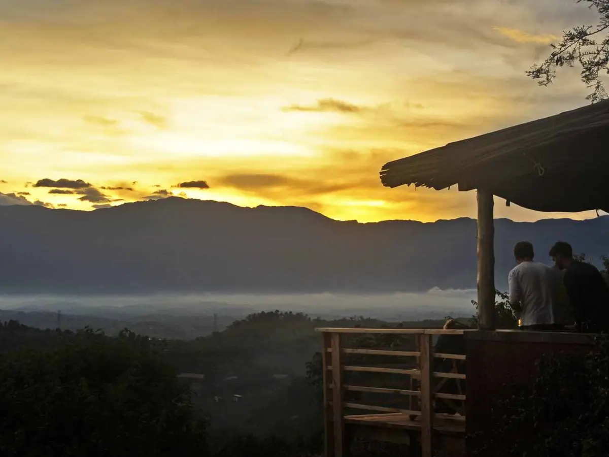 Isunga Lodge, selected for its setting and access to Kibale National Park.