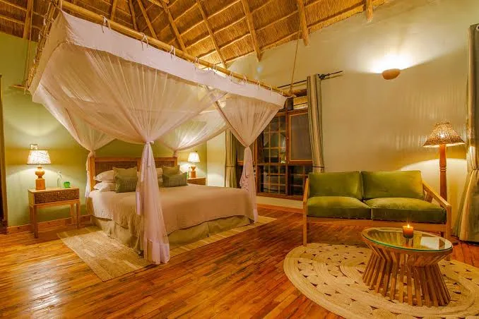 Primate Lodge, selected for its setting and access to Kibale National Park.