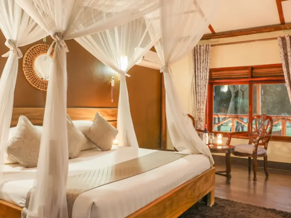 Pakuba Safari Lodge, selected for its setting and access to Murchison Falls National Park.