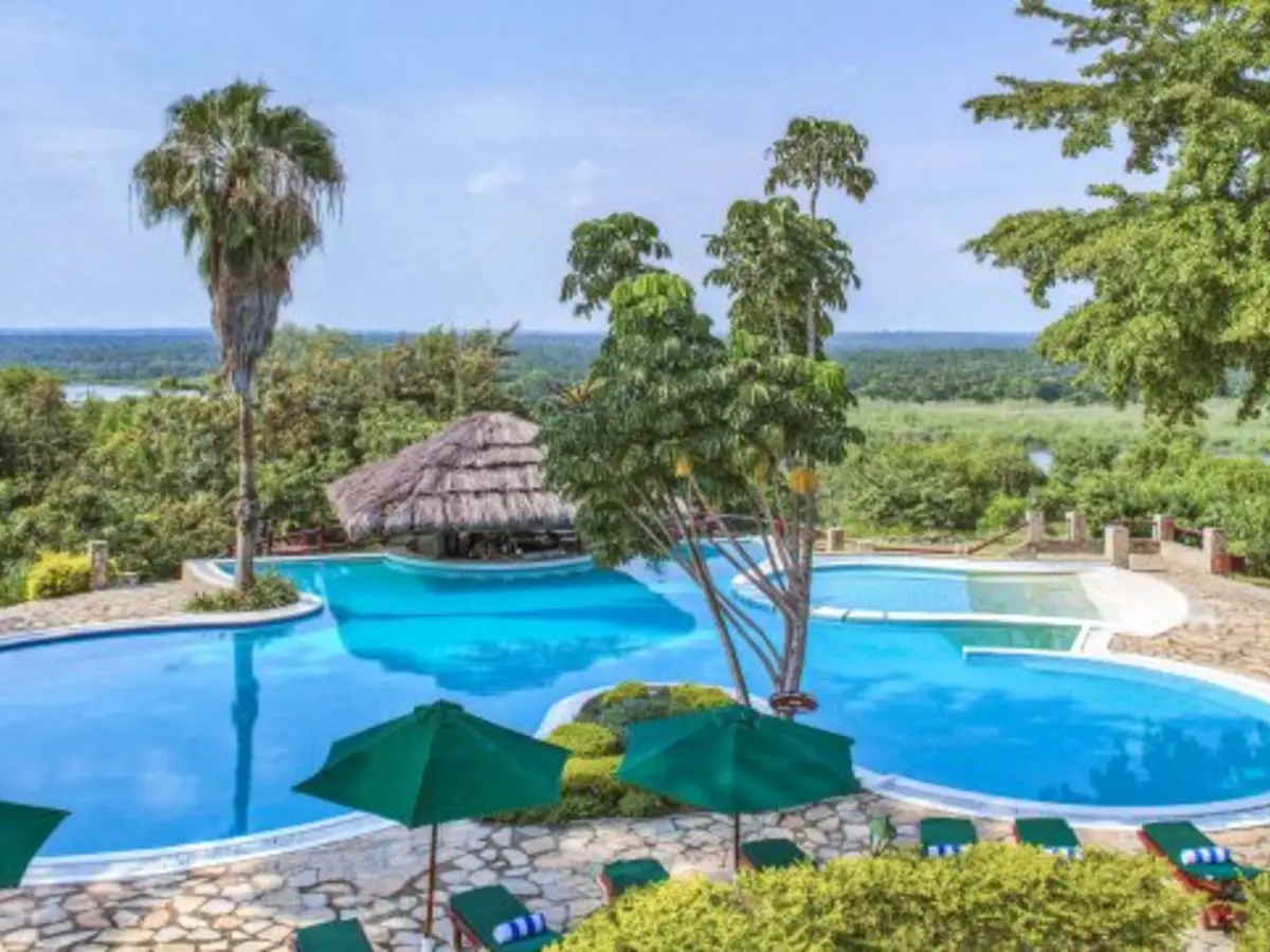 Paraa Safari Lodge, selected for its setting and access to Murchison Falls National Park.